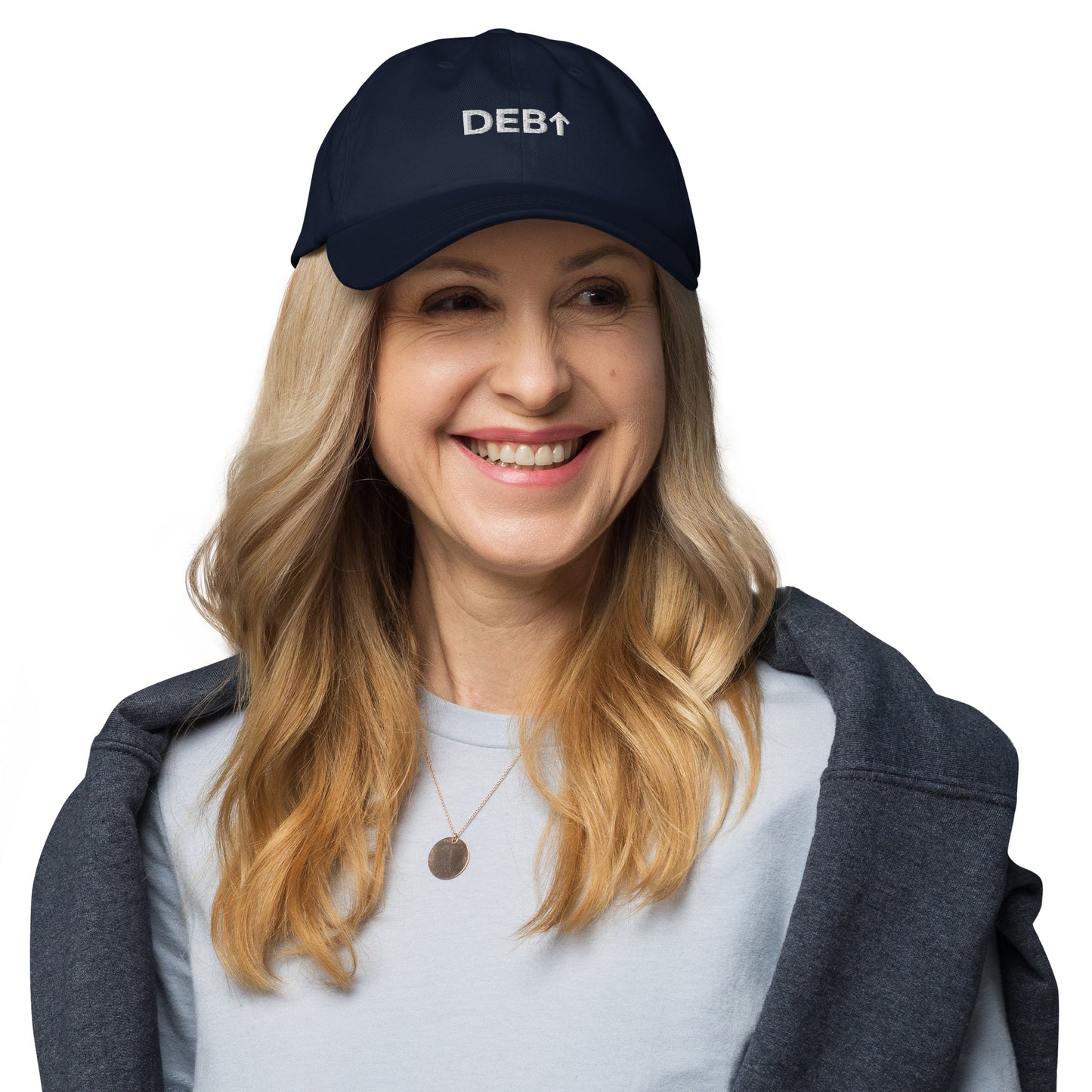 Debt Hat - White Embroidery