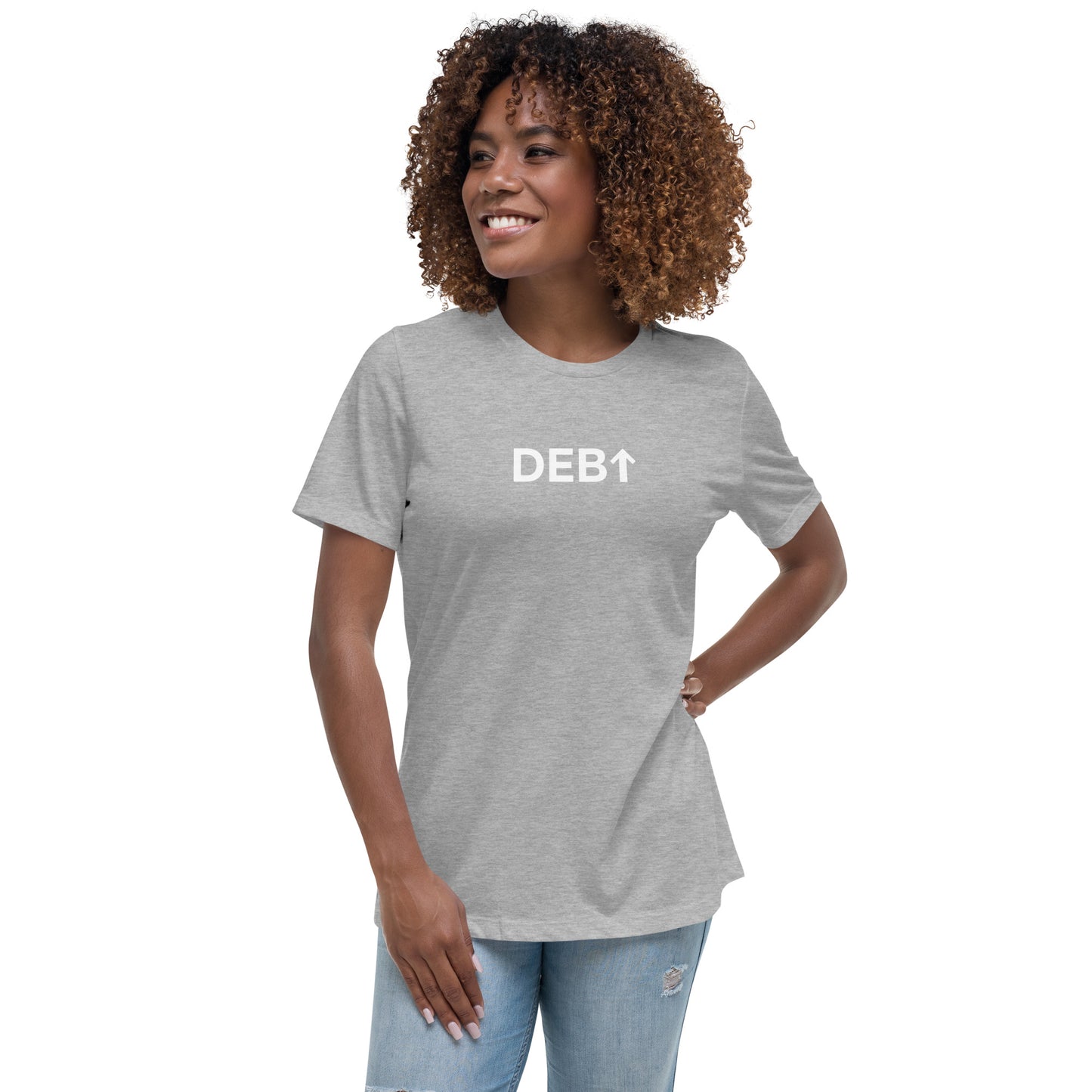 Women's Relaxed T-Shirt - White Print