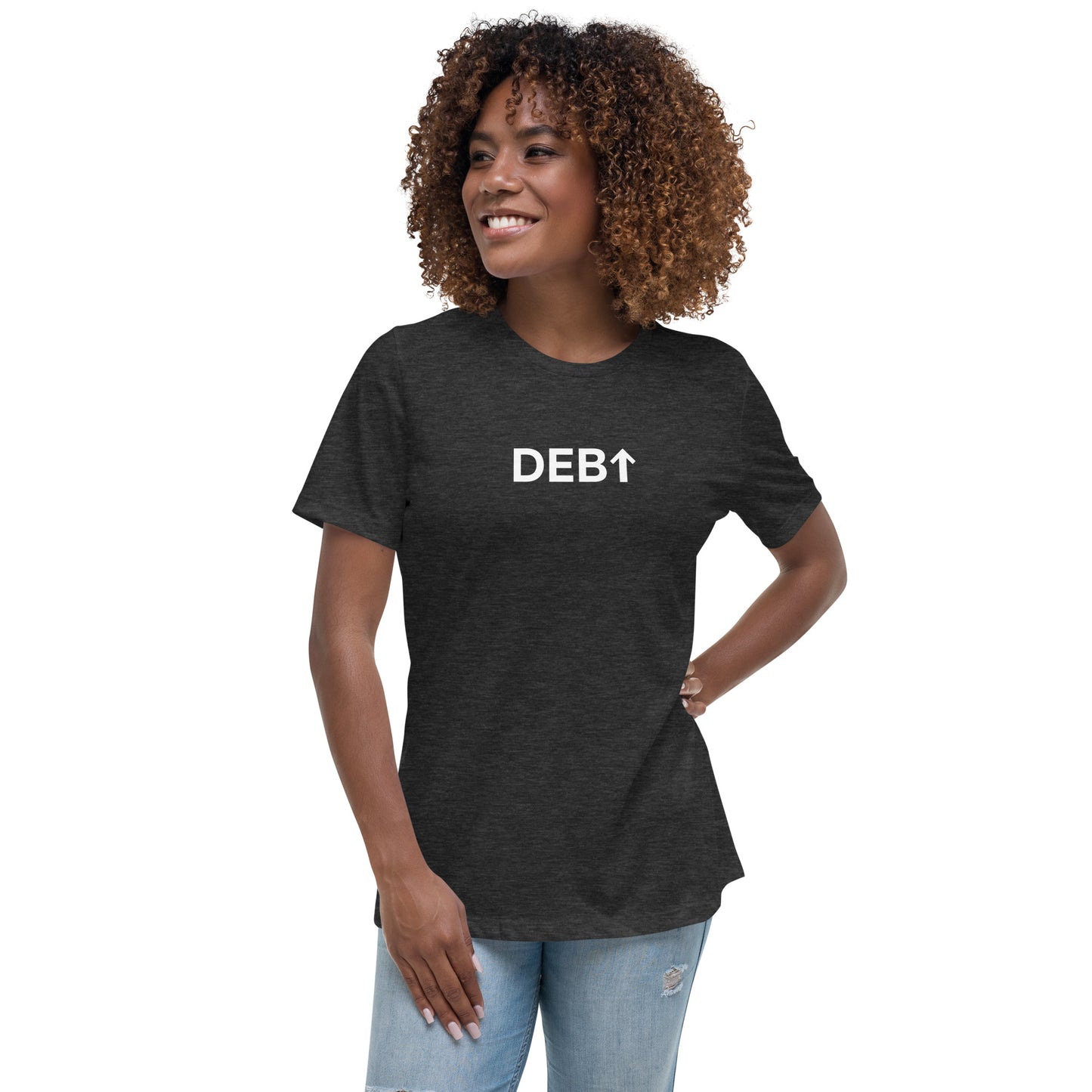 Women's Relaxed T-Shirt - White Print