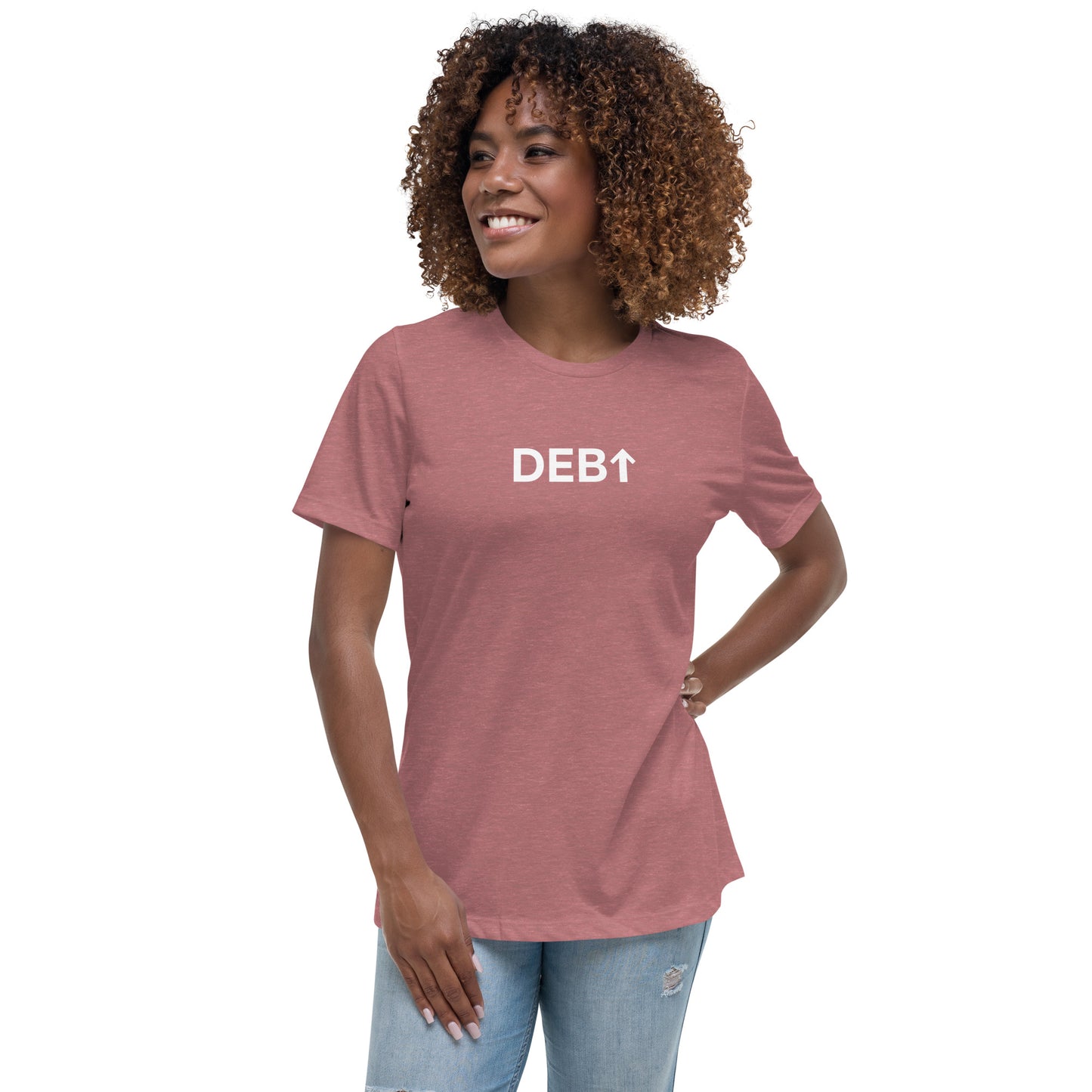 Women's Relaxed T-Shirt - White Print