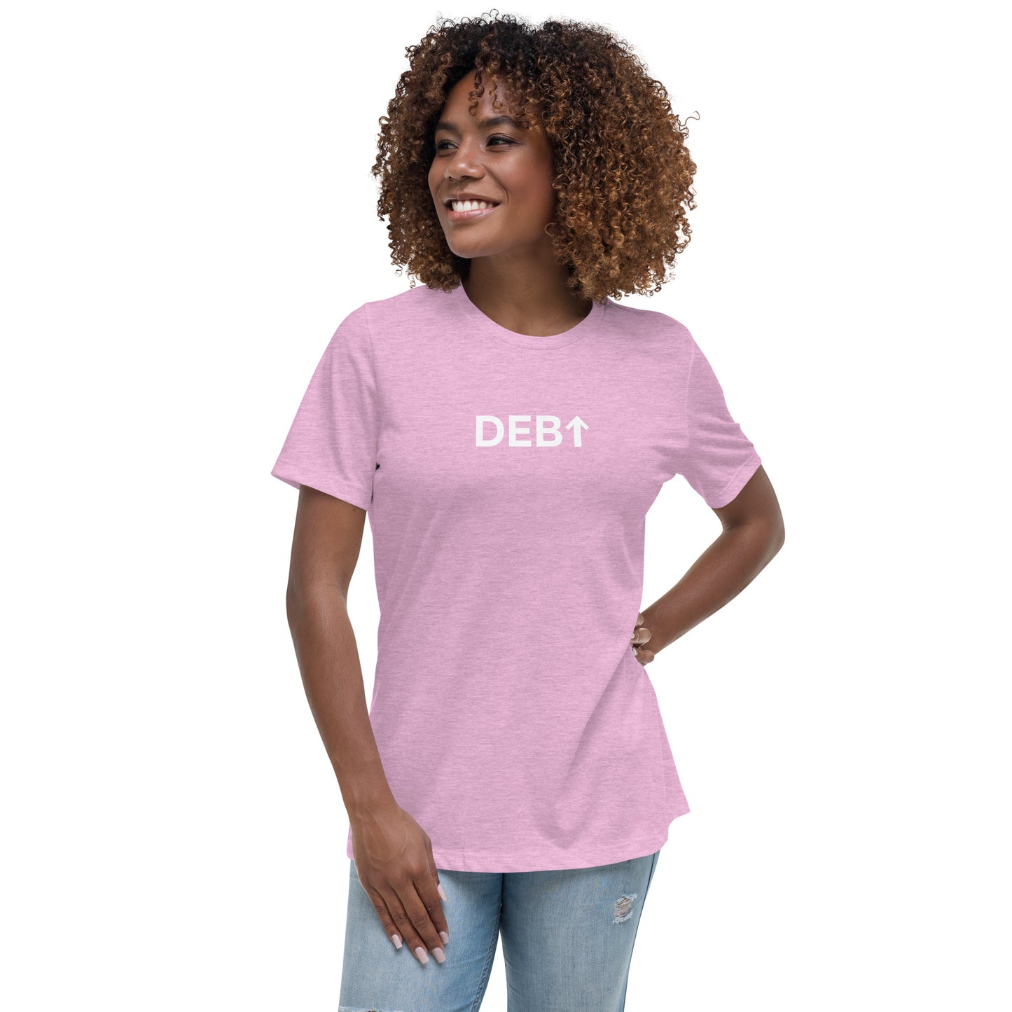 Women's Relaxed T-Shirt - White Print