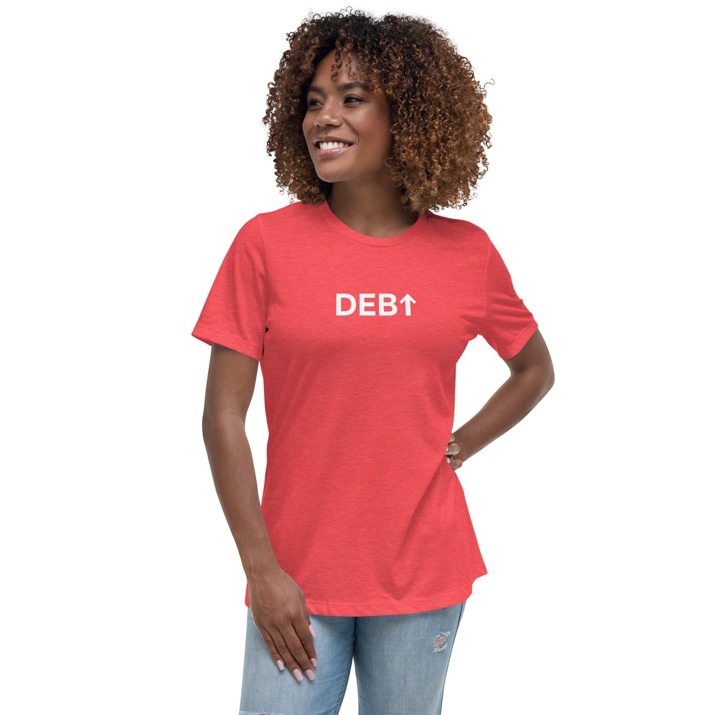 Women's Relaxed T-Shirt - White Print