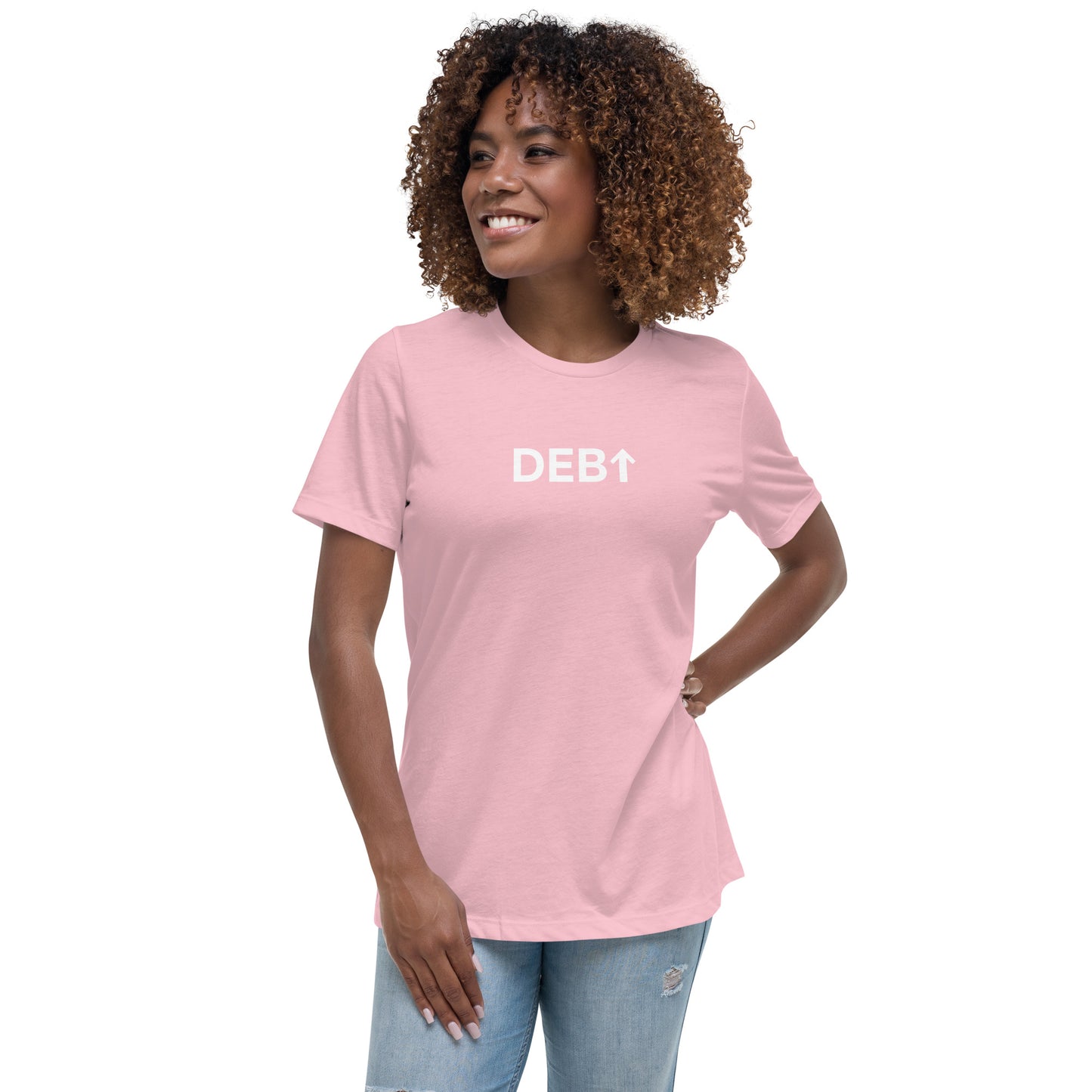 Women's Relaxed T-Shirt - White Print