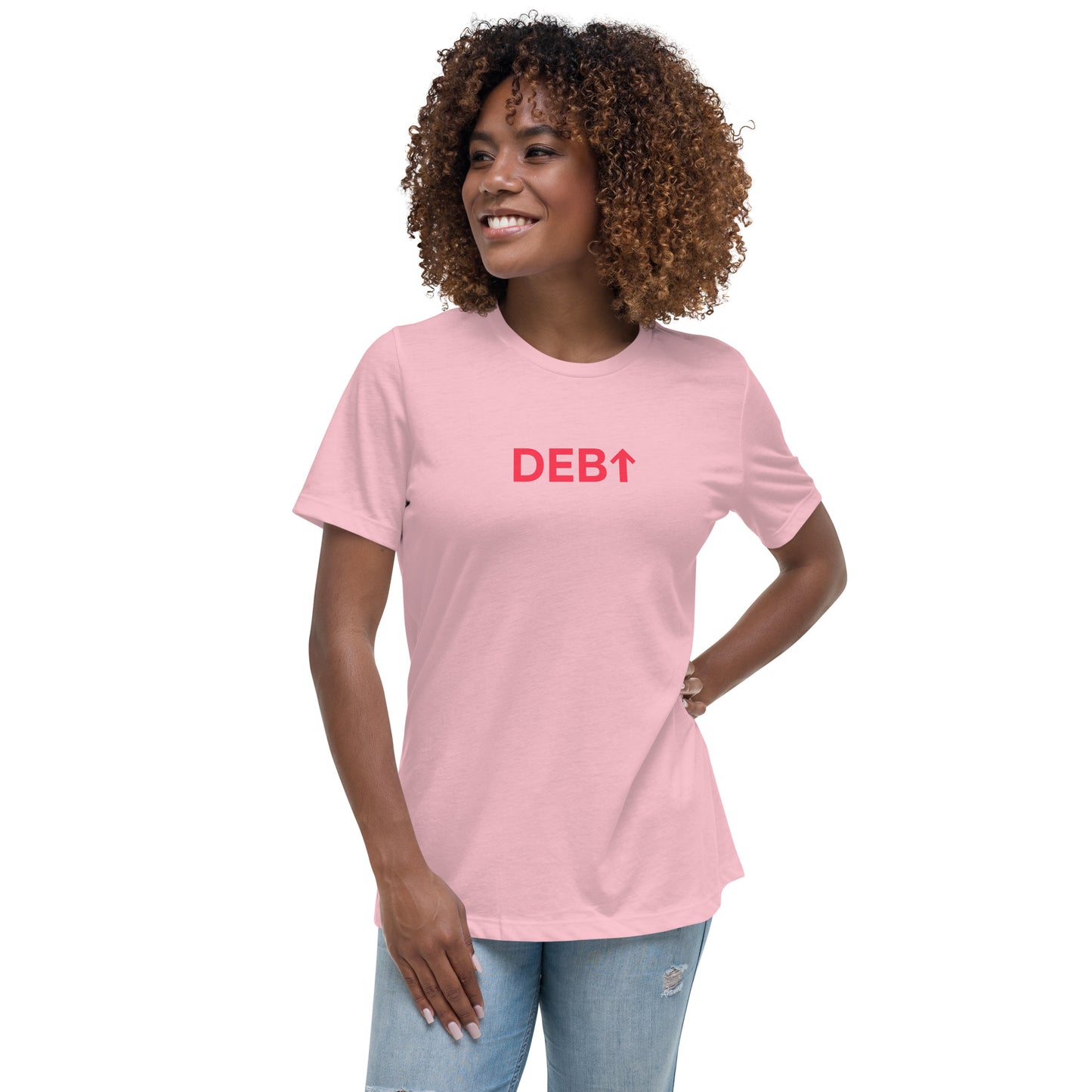 Women's Relaxed T-Shirt - Red Print